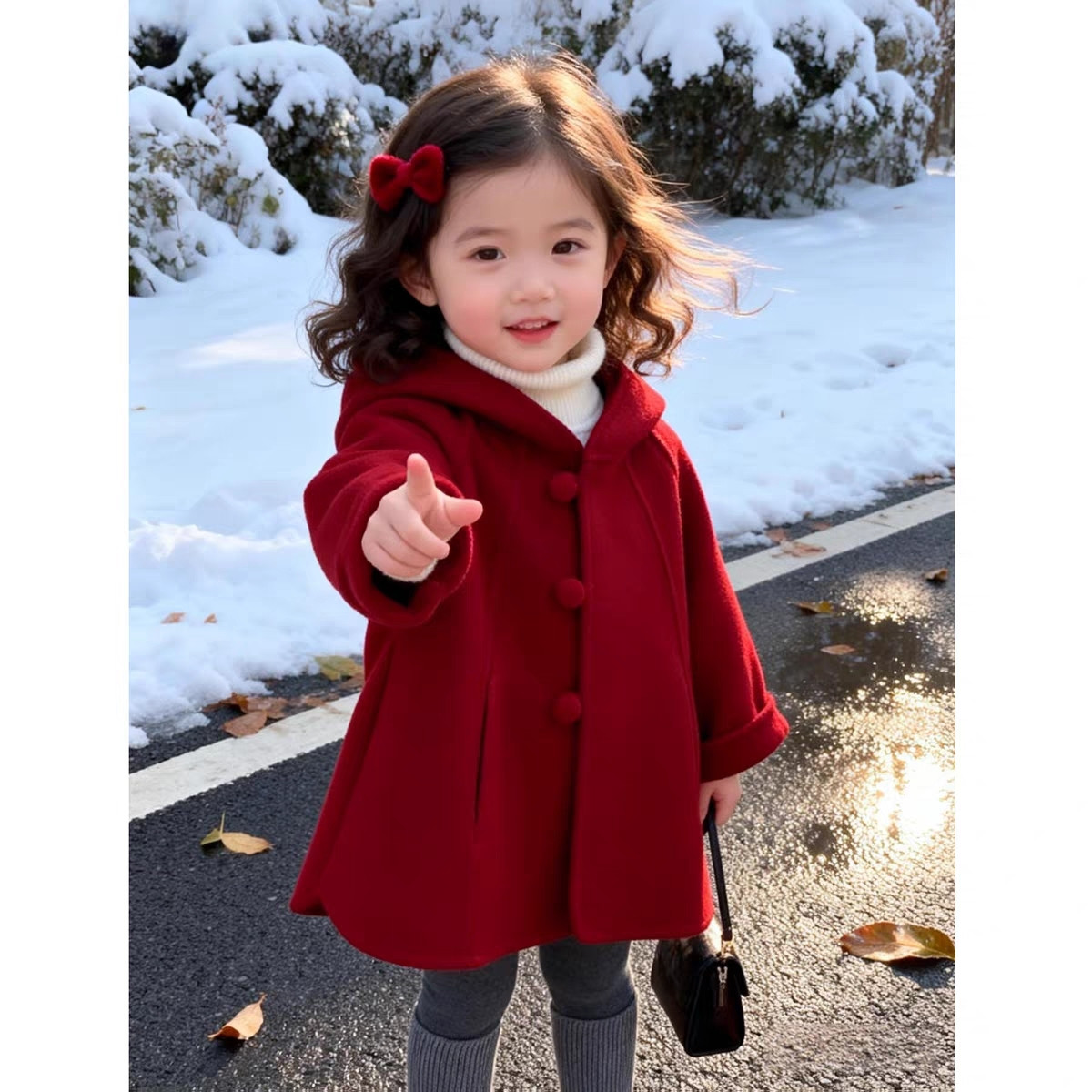 Winter Clothing For Baby Girl - Cappotto di Lana per Bambine, Nuovo