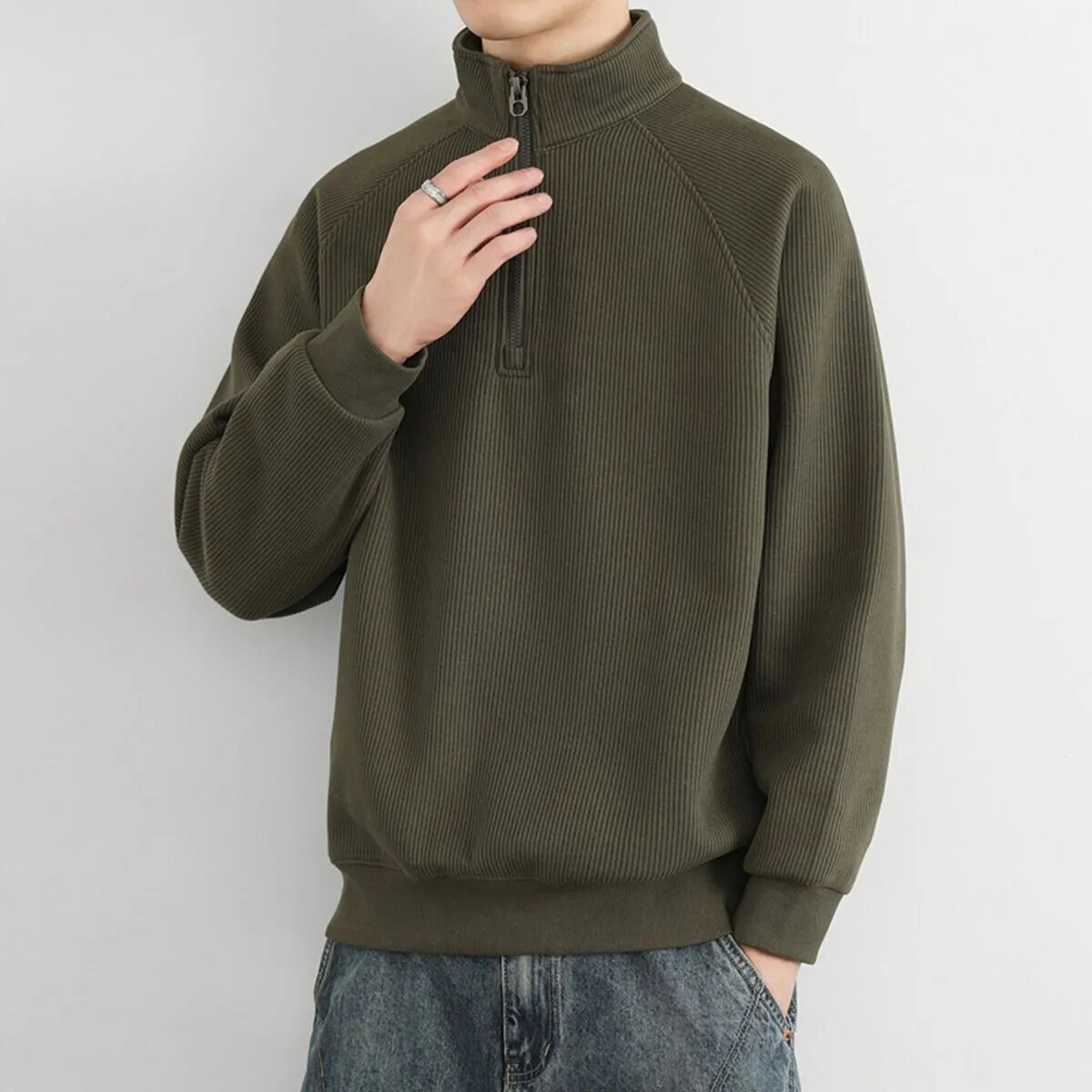 2026 Nuova Felpa Verde da Uomo - Winter Clothing Colors 2026 recensione e prezzo