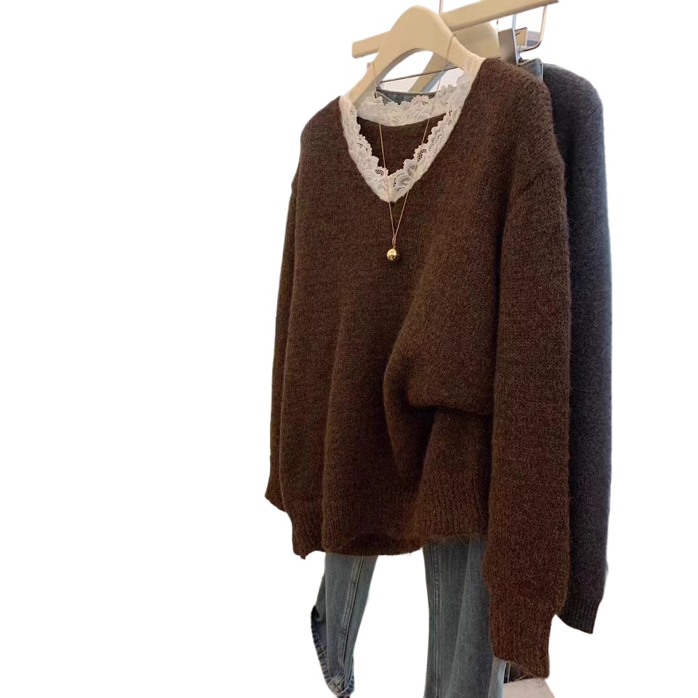 Maglione in maglia con pizzo a - Winter Clothing Colors 2026 recensione e prezzo